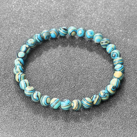 Courtney - Blå Malachit Natursten Armband